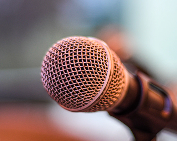 Microphone for entertainment at Silverleigh care home