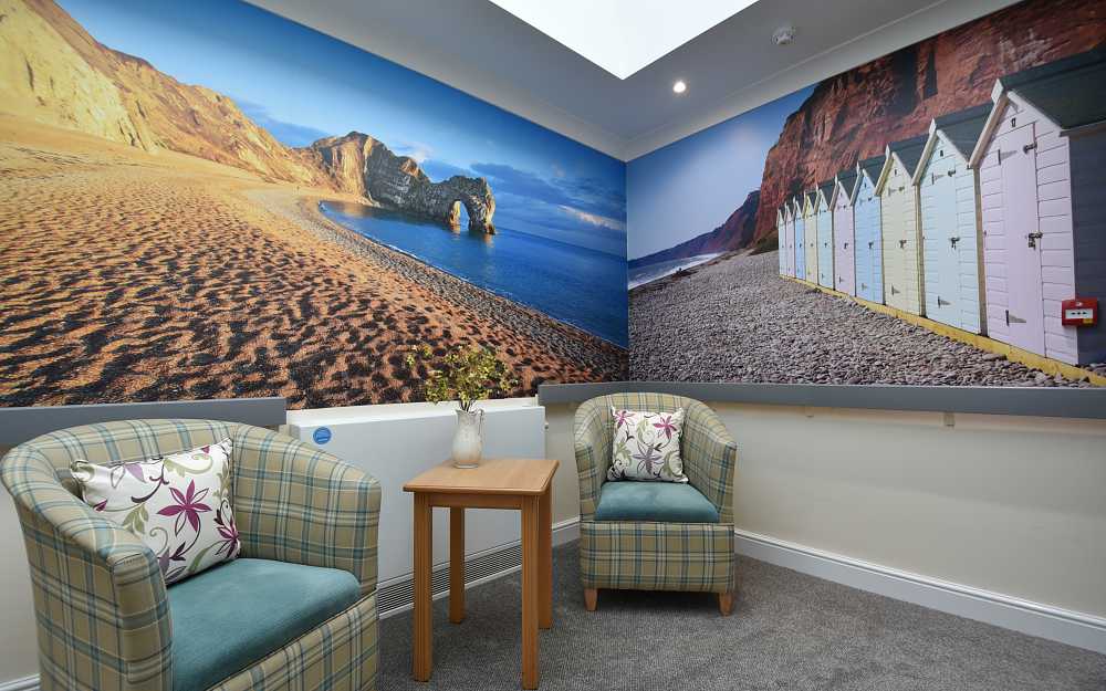 seating area with durdle door