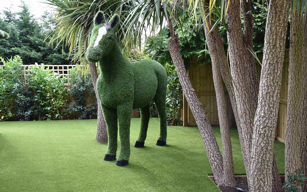 Artificial grass horse at Silverleigh Care Home