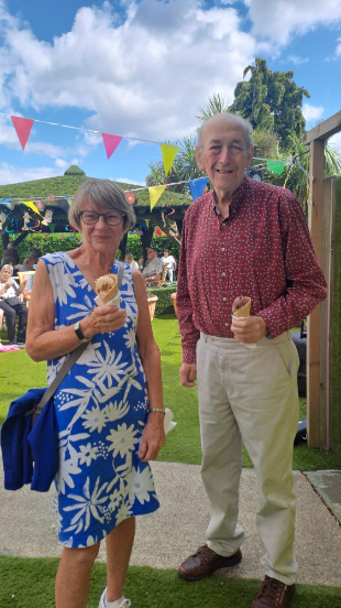 Residents enjoying an ice cream