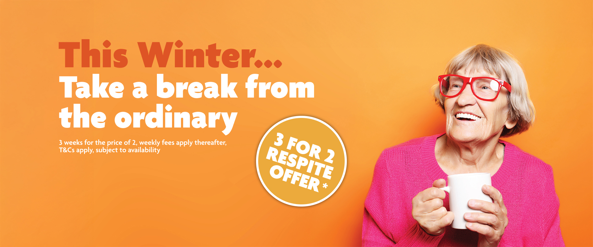 3 for 2 respite banner